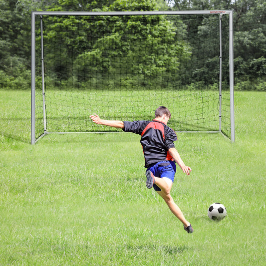 10ft x 6.5ft Soccer Goal, Soccer Net with Ground Stakes Football Grey at Gallery Canada