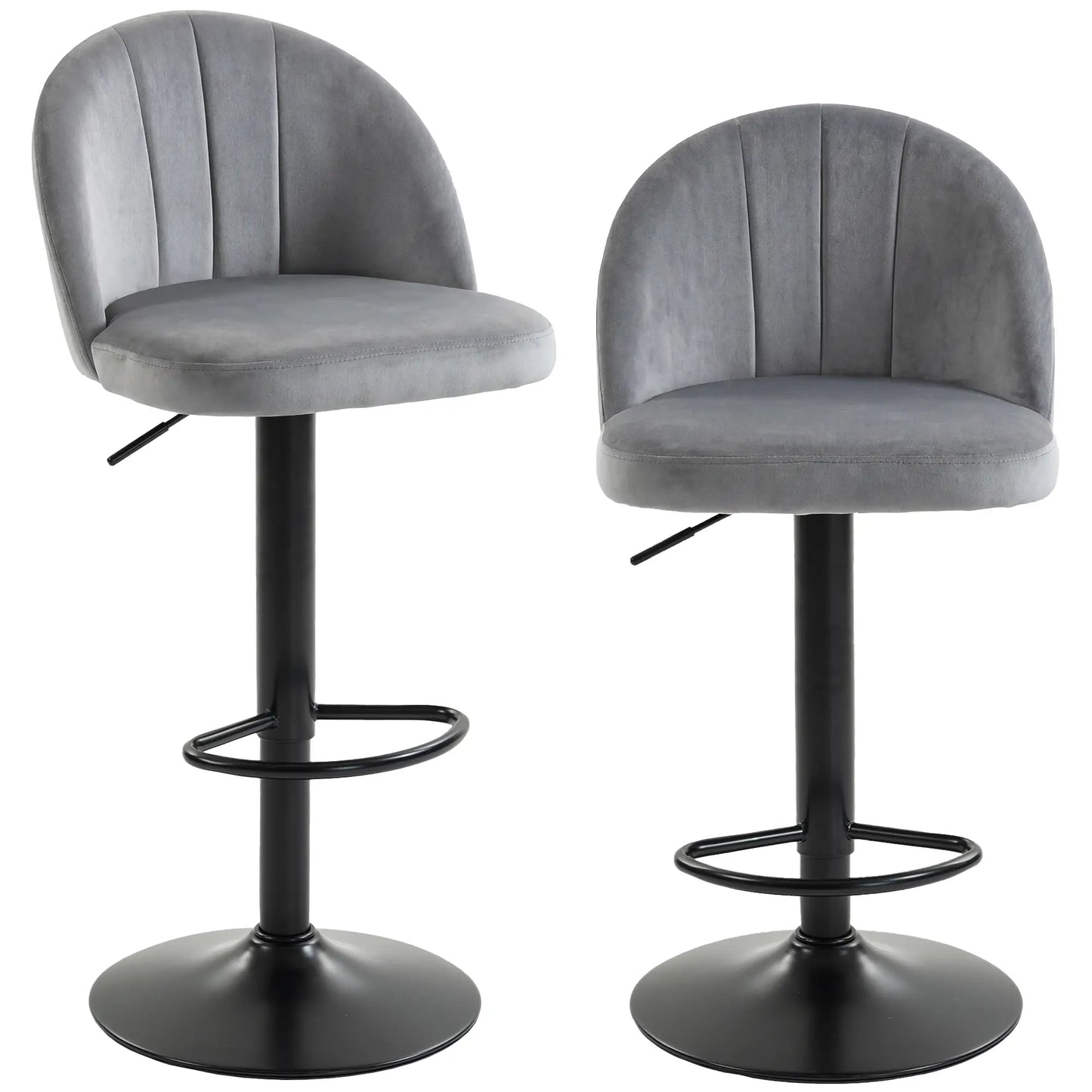 Swivel Counter Height Barstools Set of 2, Grey Bar Stools at Gallery Canada