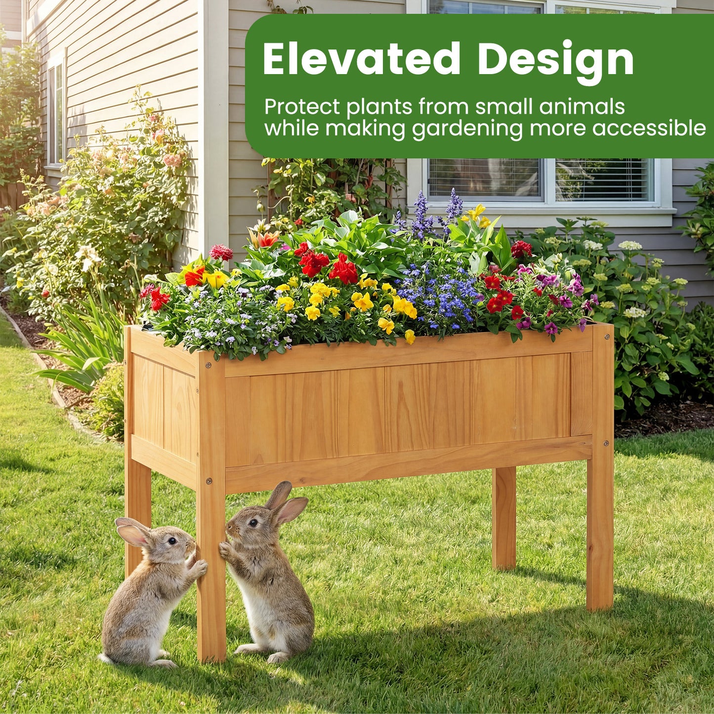 Wood Raised Garden Bed, Elevated Planter Box, Orange Raised Garden Beds at Gallery Canada