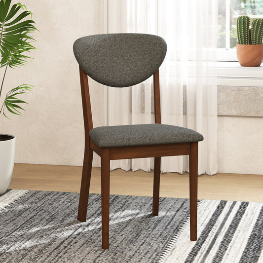 Wooden Dining Chairs Set of 4, Padded Seat, Gray Dining Chairs Gray at Gallery Canada