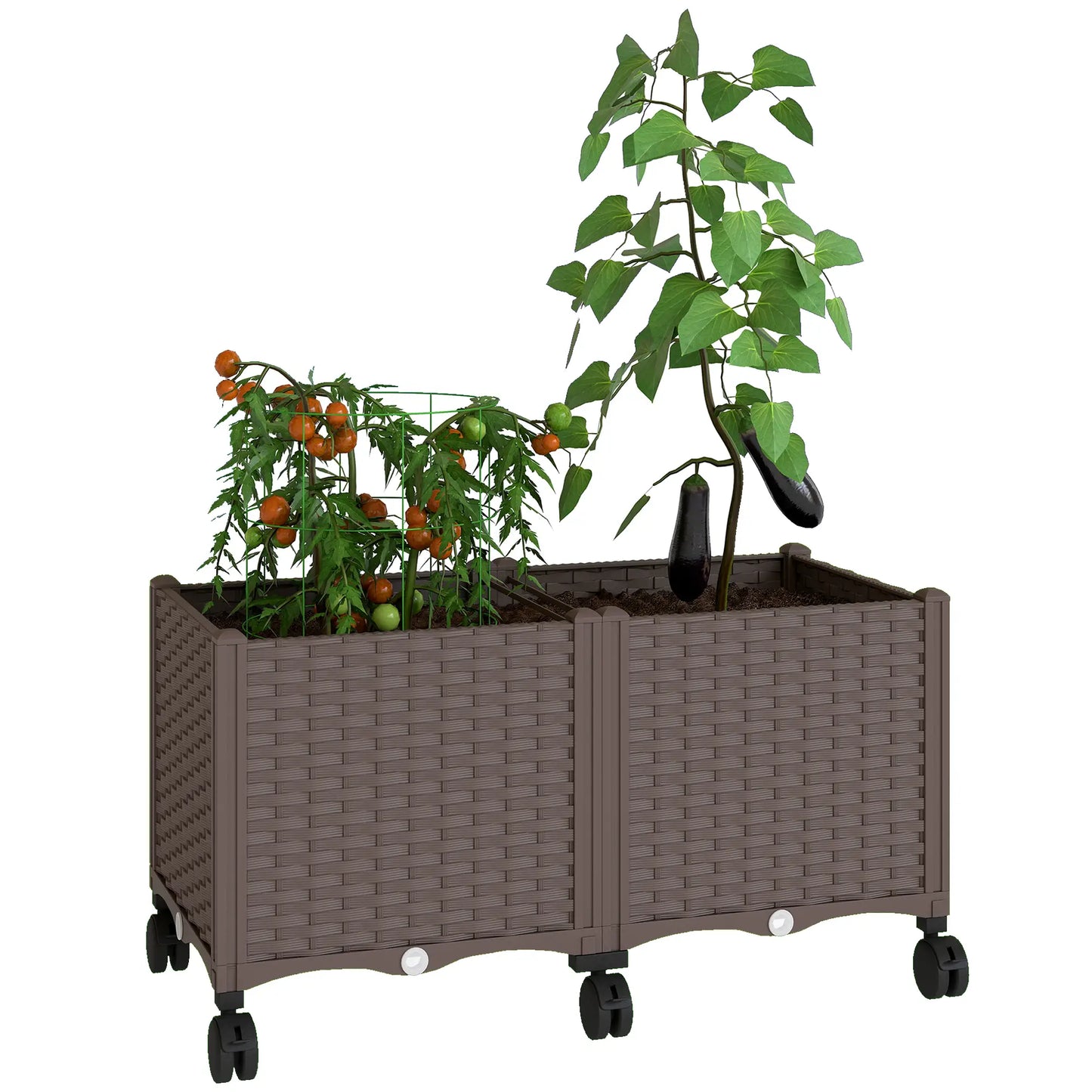 Plastic Raised Garden Bed, Self Watering Planter Box With Drainage Holes Raised Garden Beds at Gallery Canada