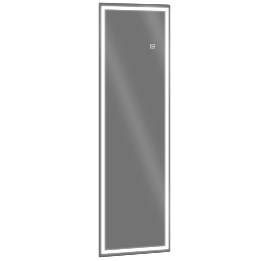Dimming Full Length Mirror, 47" x 16" Long Wall Mirror with 3 Colour LED, Smart Touch, Memory Function - Gallery Canada