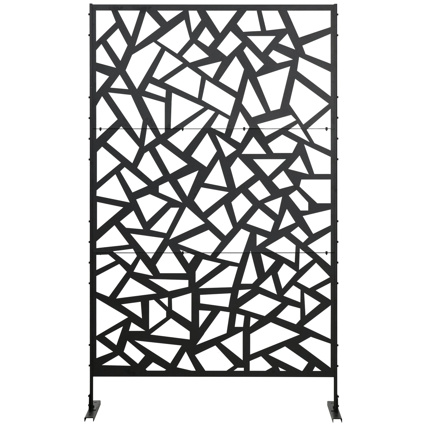 Garden Privacy Screen, Outdoor Metal Divider, Irregular Fence Style, Black Side Awnings at Gallery Canada