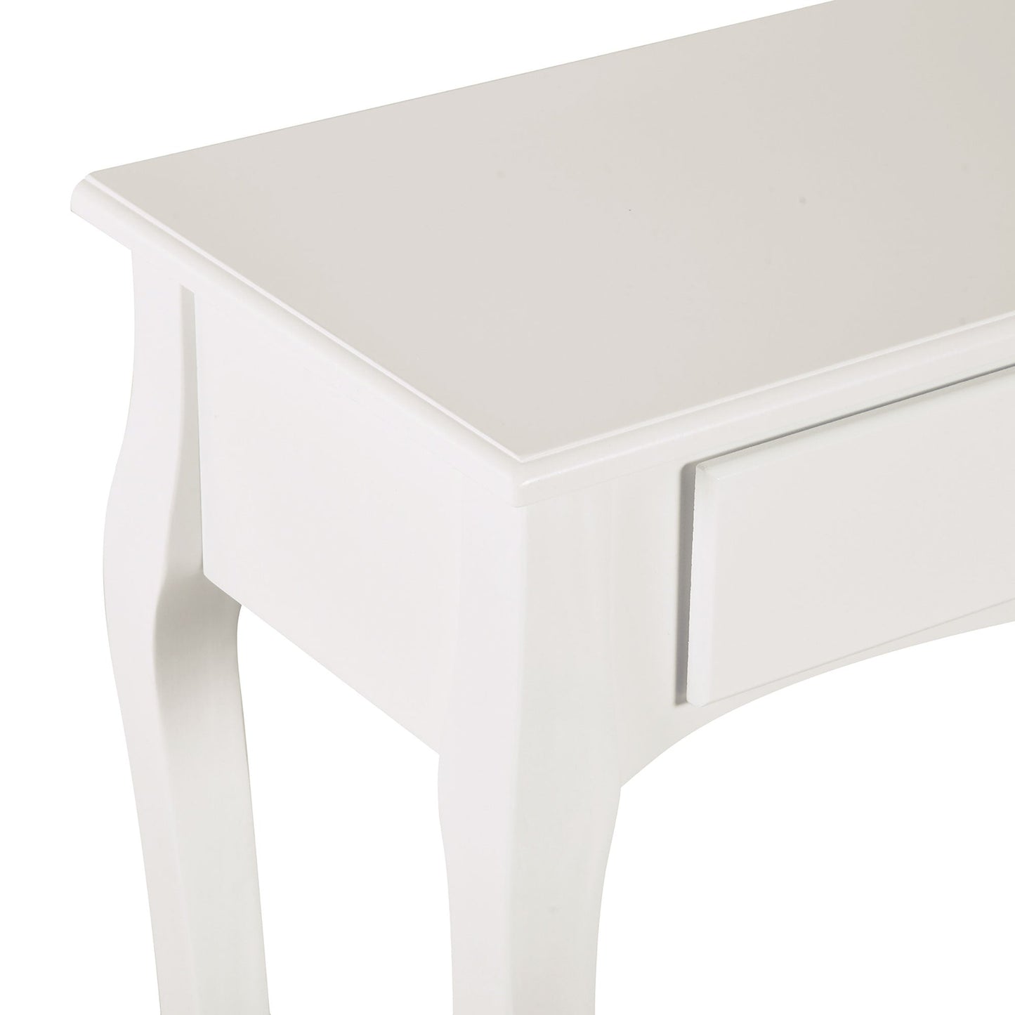 Console Table, Modern Entryway Table with 2 Drawers and Bottom Shelf, Sofa Table for Living Room, Hallway, Ivory White at Gallery Canada