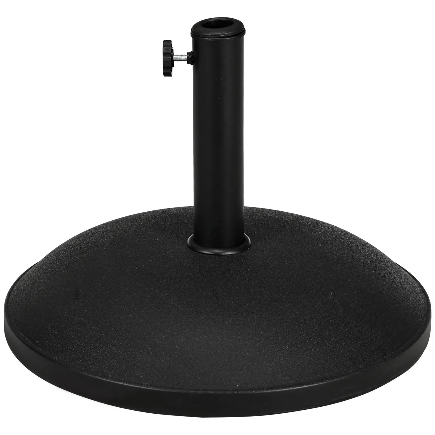 55 lbs Cement Umbrella Base, 20" Heavy Duty Round Stand, Black Umbrella Bases at Gallery Canada