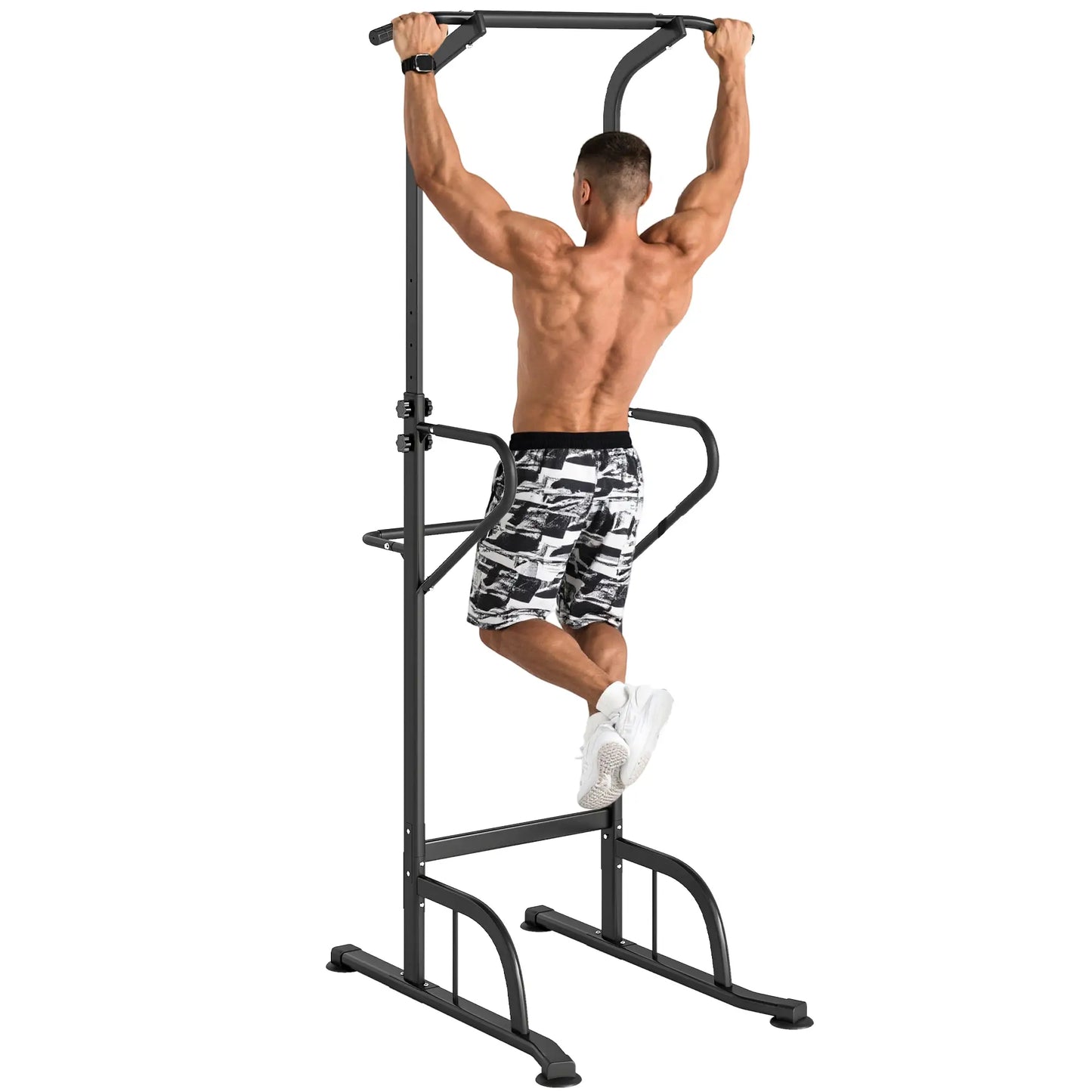 Power Tower Dip Station, Pull Up Bar, Adjustable Height, Black Power Towers at Gallery Canada