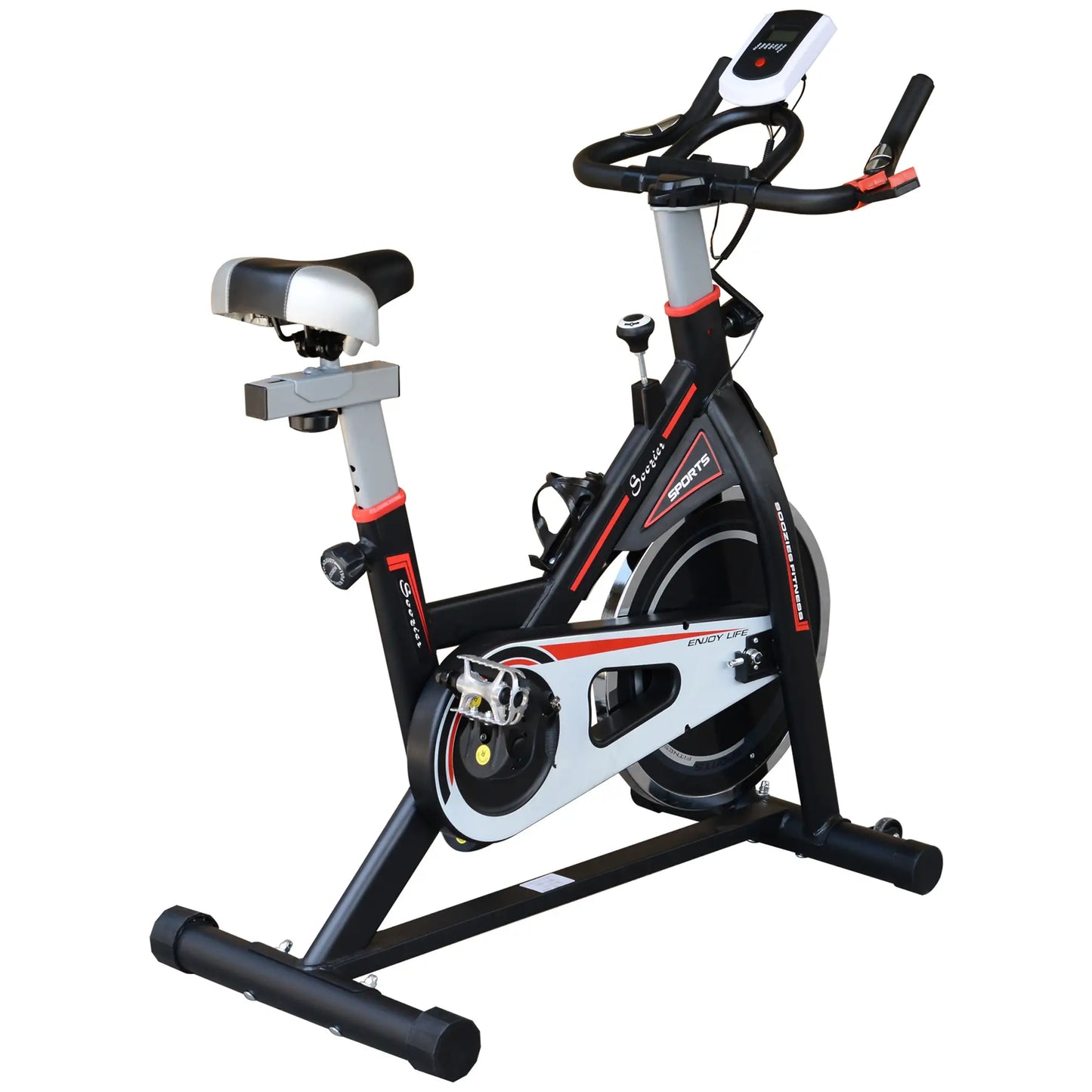 Upright Stationary Exercise Bike, Adjustable Resistance, LCD Monitor, Black Exercise & Stationary Bikes at Gallery Canada