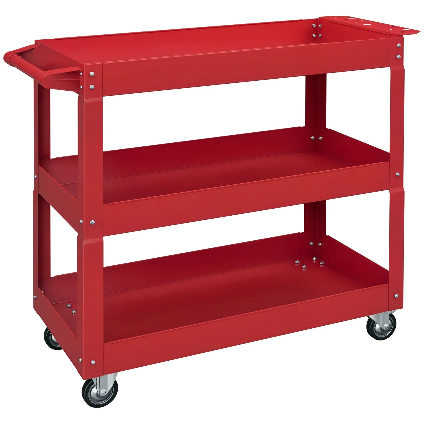 3 Tier Rolling Tool Cart, 330 LBS Capacity, Heavy Duty, Red Tool Organizers at Gallery Canada