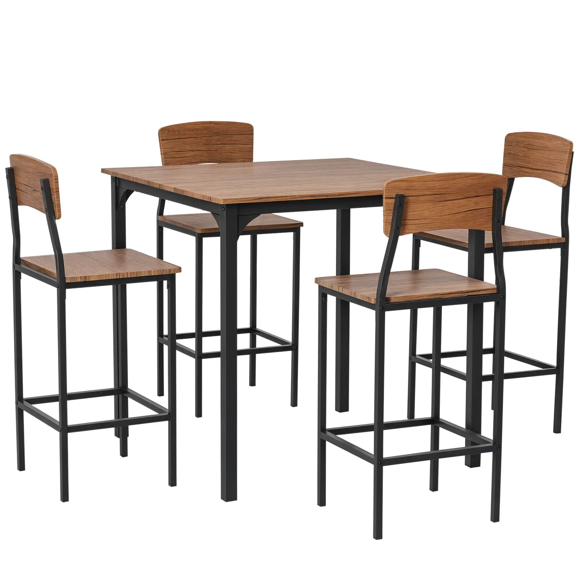 5-Piece Counter Height Bar Table Set, Square Dining Set for 4 Bar Sets at Gallery Canada