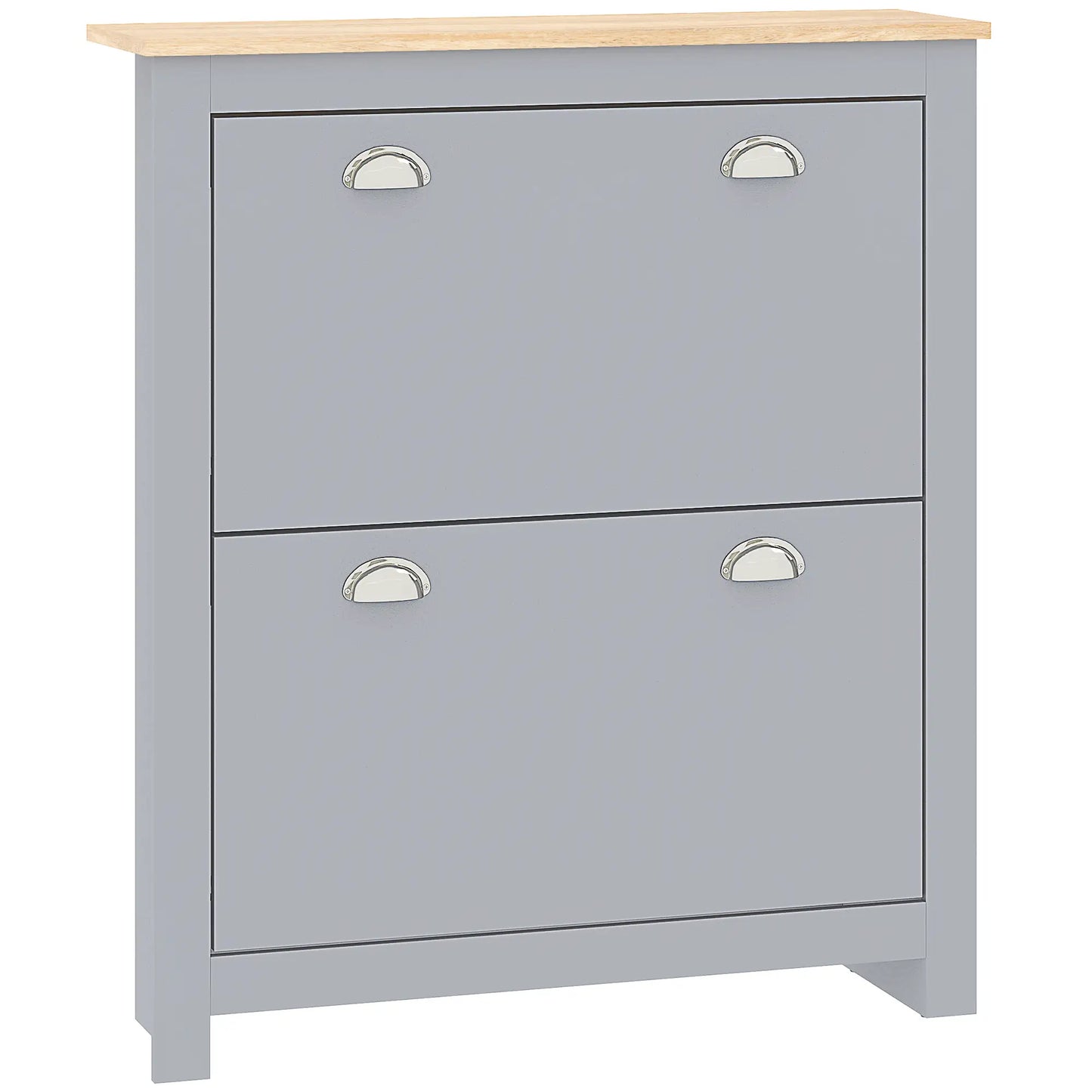 Shoe Cabinet, 2 Flip Drawers, Adjustable Shelves, 12 Pair, Grey Shoe Storage Cabinets & Racks at Gallery Canada