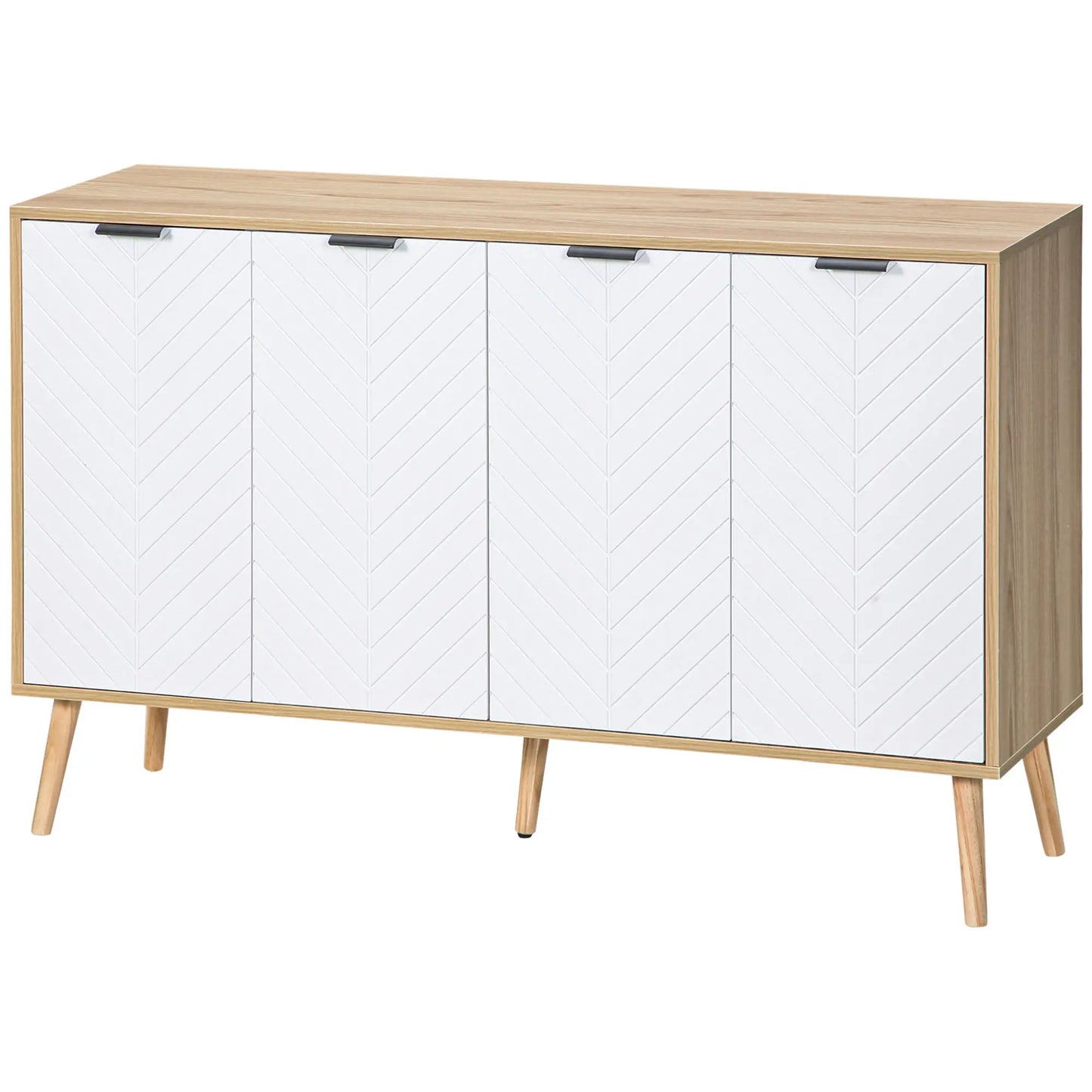 Modern Sideboard, Dining Cabinet with Adjustable Shelves, Natural Bar Cabinets at Gallery Canada
