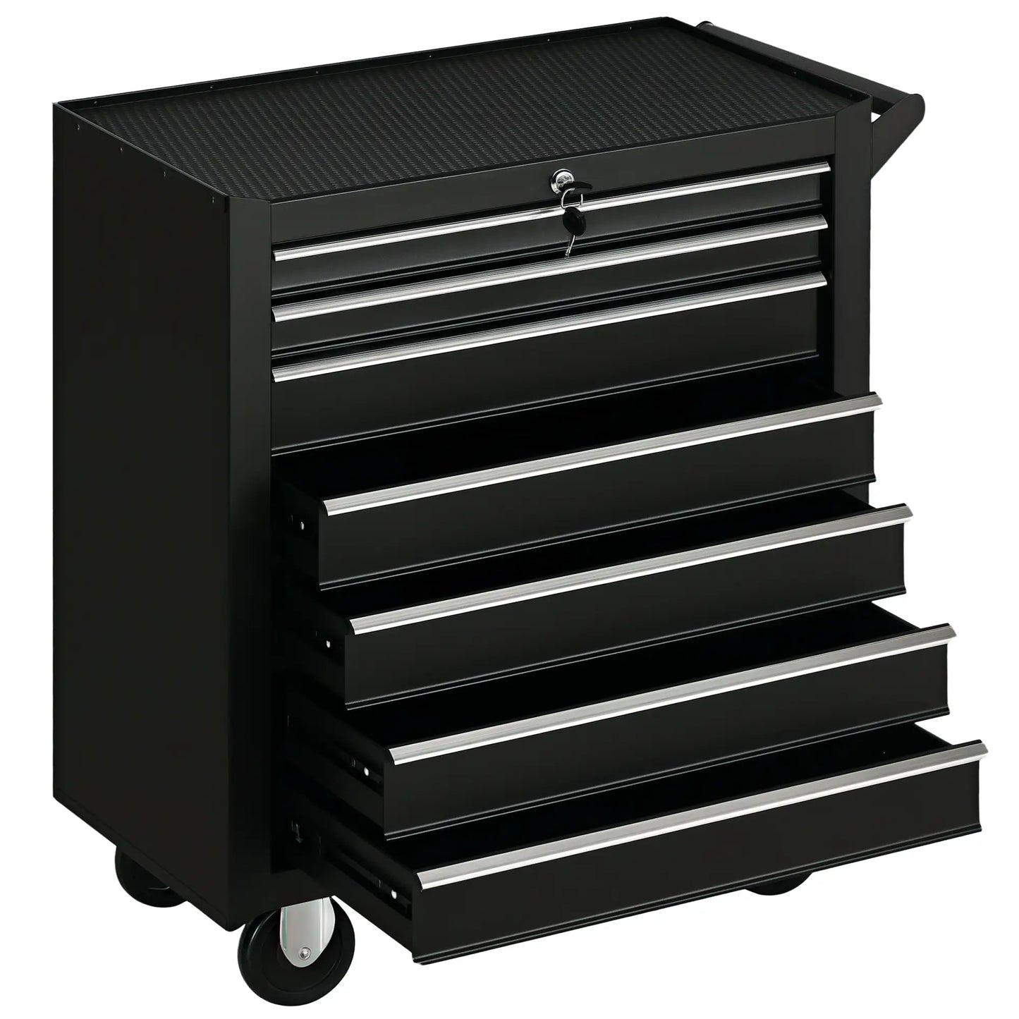 Mobile Lockable Toolbox, 7 Drawer Tool Chest, Black Tool Organizers at Gallery Canada