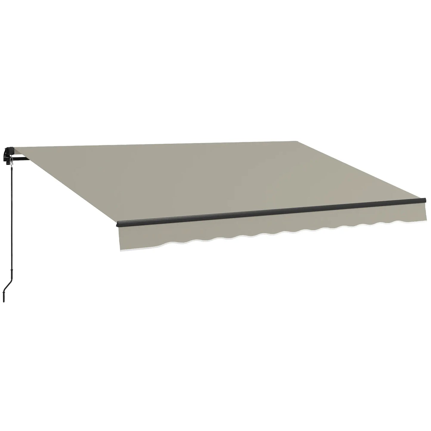 13' x 10' Retractable Awning, UV Resistant Sunshade, Light Grey Window Awnings at Gallery Canada