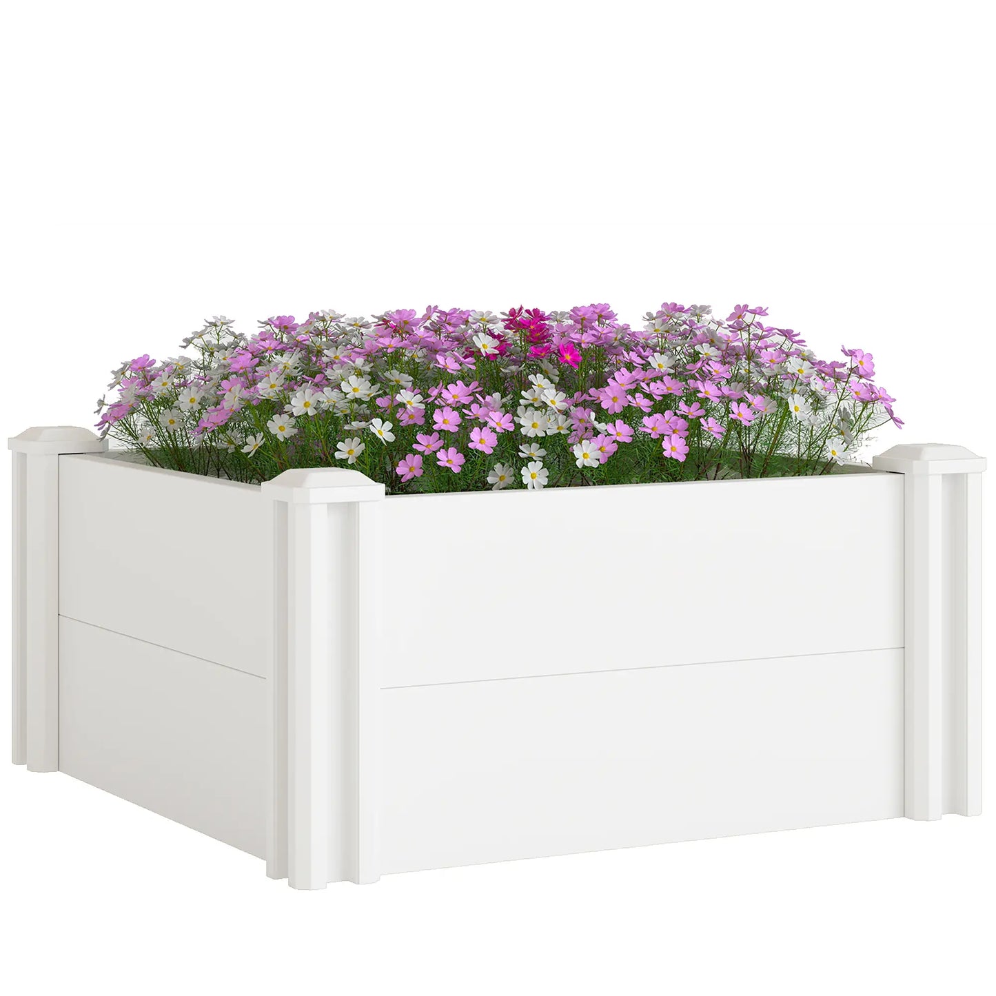 Modular Raised Garden Bed Kit, 2 x 2 x 1ft, White Raised Garden Beds at Gallery Canada