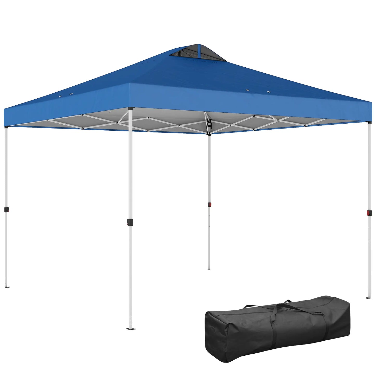 Waterproof Pop Up Canopy Tent, 9.8' x 9.8', With Carrying Bag, Blue Pop Up Canopies at Gallery Canada