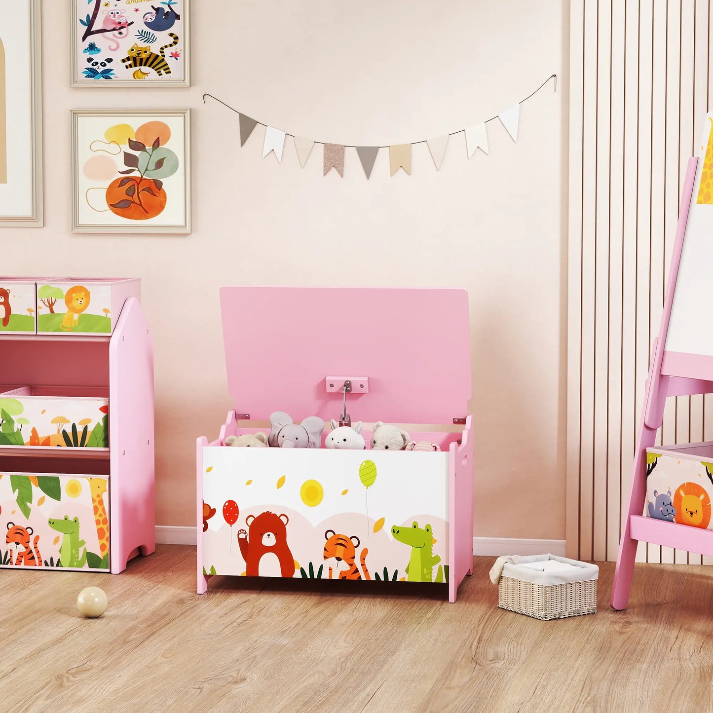 Kids Storage Chest with Lid, Toy Box Organizer, Pink Baby & Kids Storage at Gallery Canada