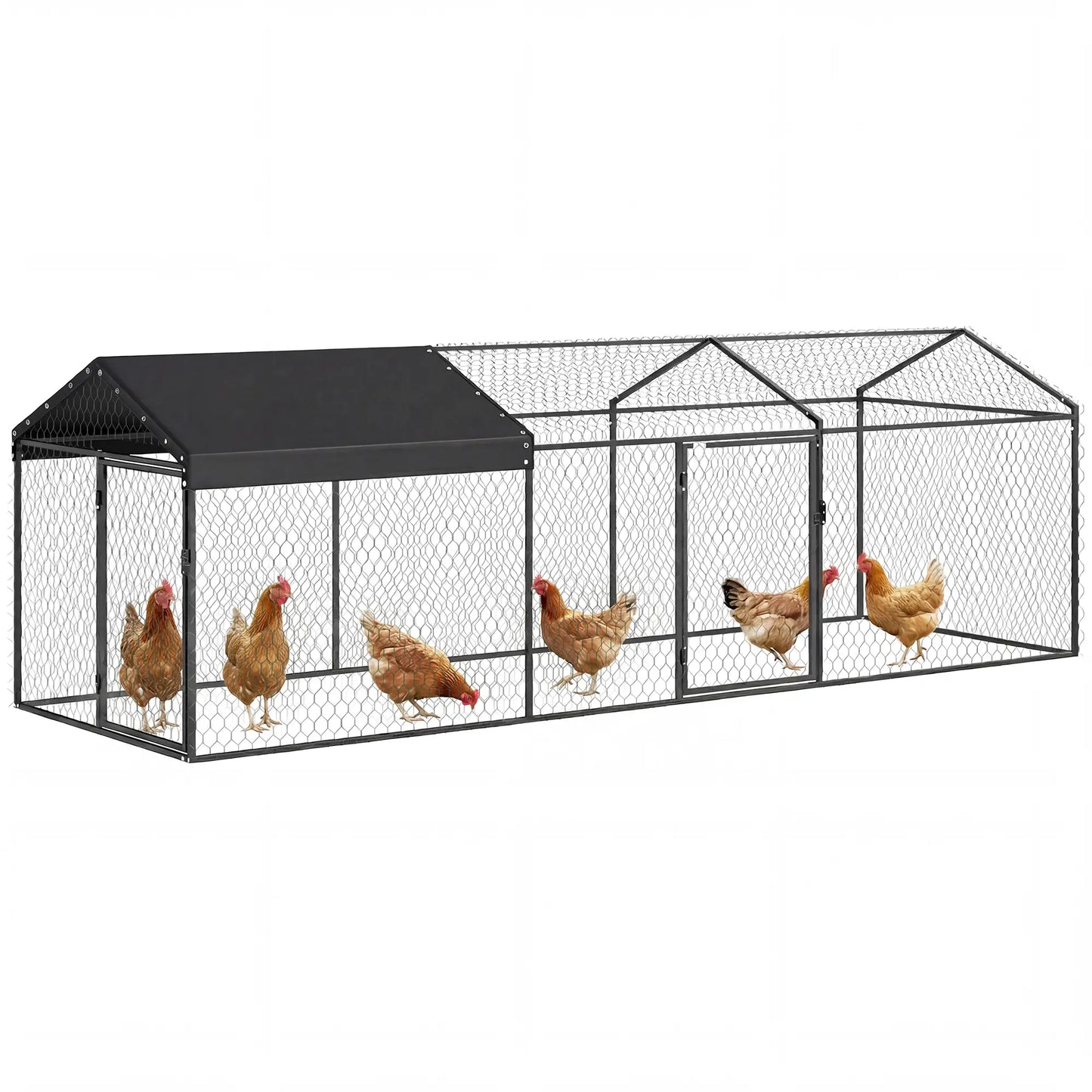 Large Metal Chicken Coop, Waterproof Cover, 3-5 Poultry, Outdoor Cage Chicken Coops at Gallery Canada