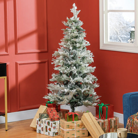 5 Feet Pencil Artificial Christmas Tree, 517 Cypress Branches, Auto Open, Green Pencil Christmas Trees Green at Gallery Canada