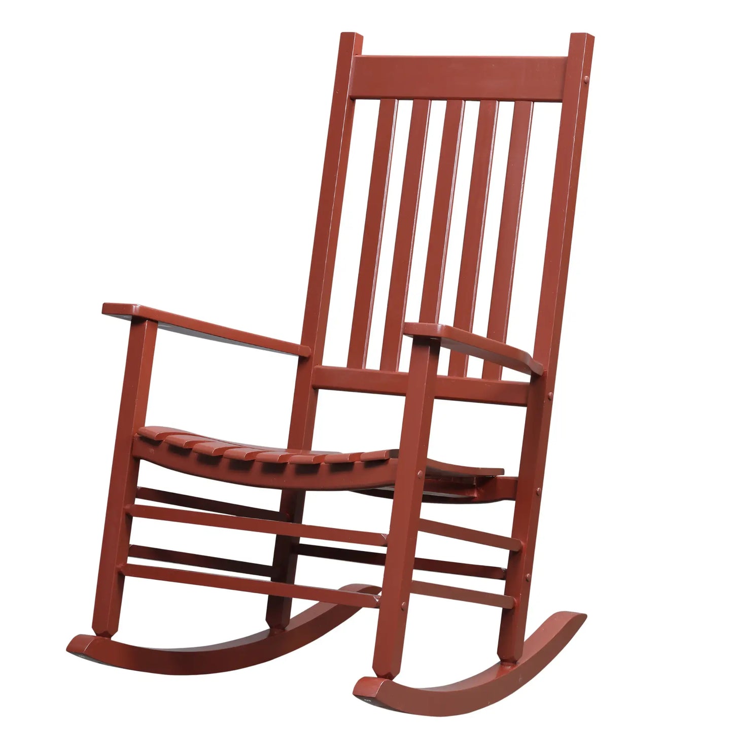 Wooden Porch Rocking Chair, Outdoor Patio Rocker, Wine Red Outdoor Rocking Chairs at Gallery Canada