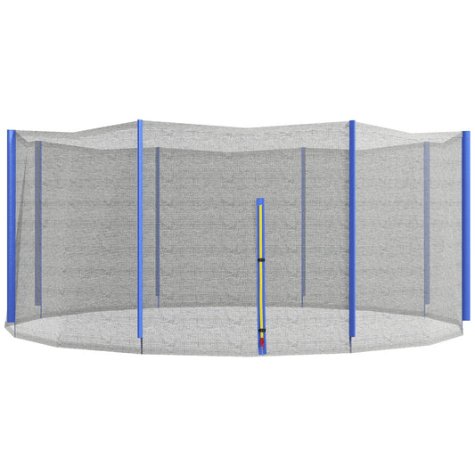 Trampoline Net Enclosure for 14ft Round Trampoline with 8 Straight Poles, Weather-Resistant Trampoline Netting Replacement with Zippered Entrance, Poles Not Included - Gallery Canada