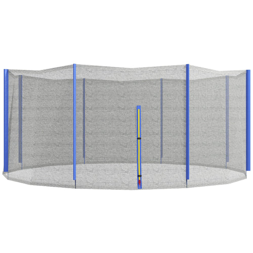 Trampoline Net Enclosure for 14ft Round Trampoline with 8 Straight Poles, Weather-Resistant Trampoline Netting Replacement with Zippered Entrance, Poles Not Included
