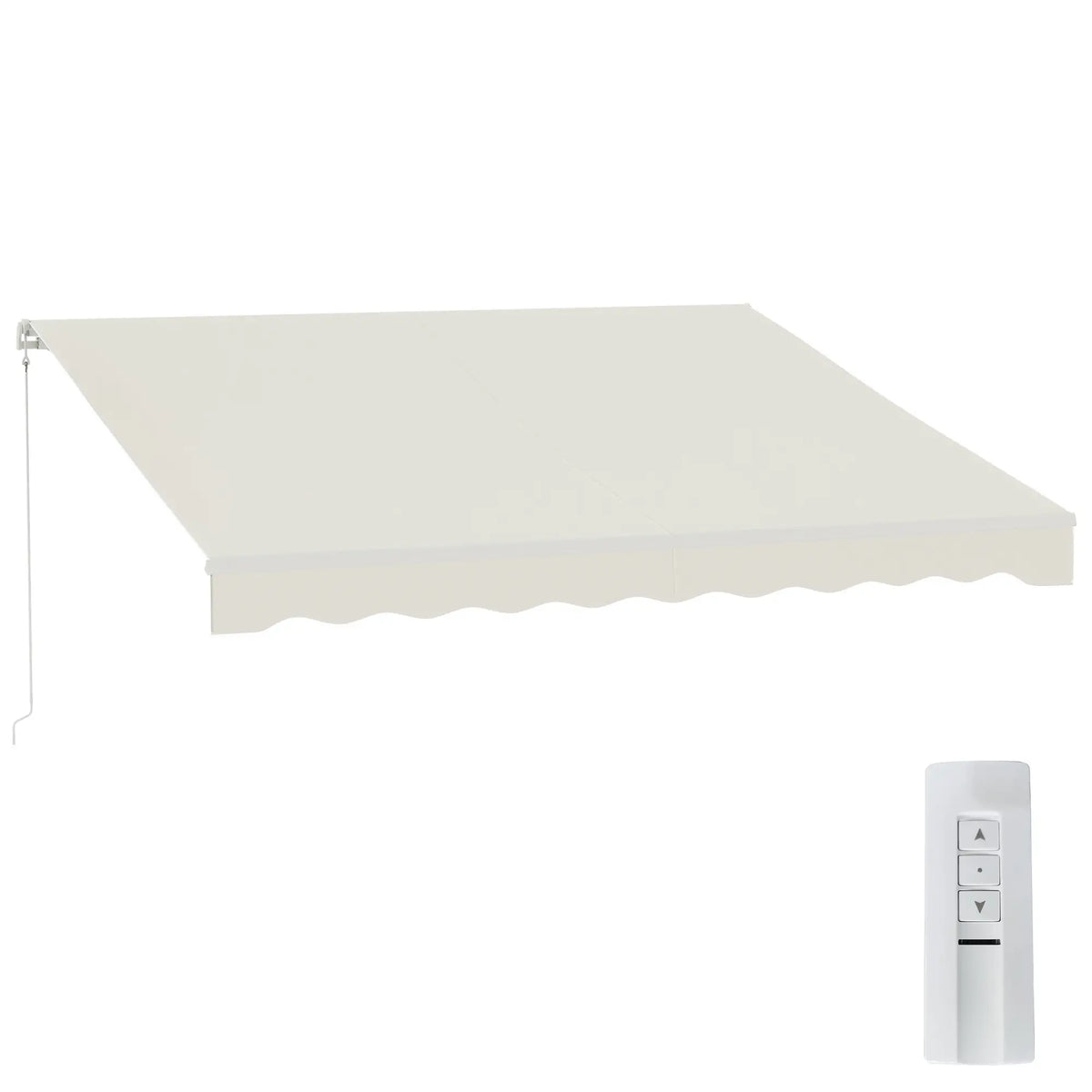 12'x10' Store électrique rétractable, Protection UV, Crème