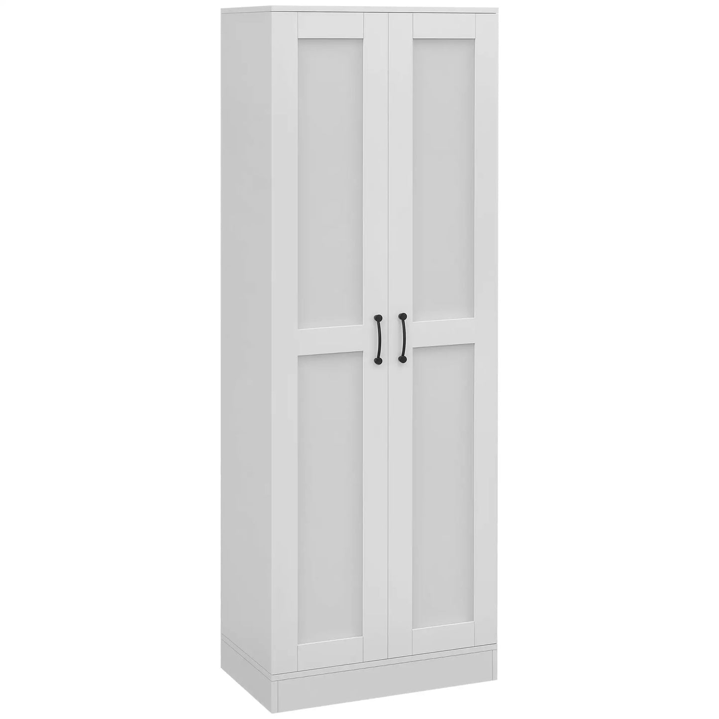 69 Pantry Cabinet, Kitchen Storage with Soft Close Doors, Adjustable Shelves, White