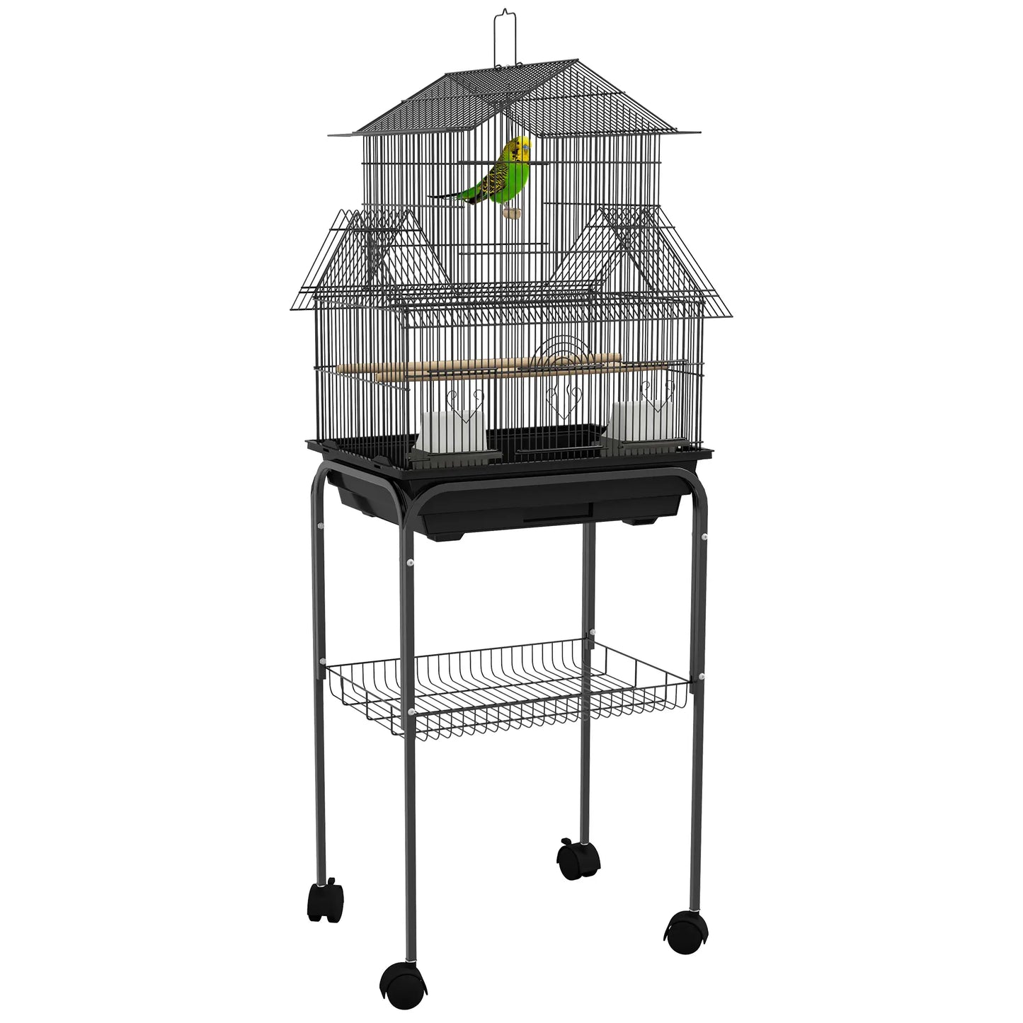 48" Bird Cage with Perch, Swing, Food Container, Slide-out Tray Bird Cages at Gallery Canada