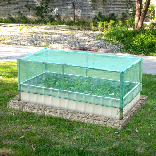 Raised Garden Bed, 5.7 x 3 x 2.3ft Steel Planter Box, Green Galvanized Planter Boxes Green, Cream at Gallery Canada
