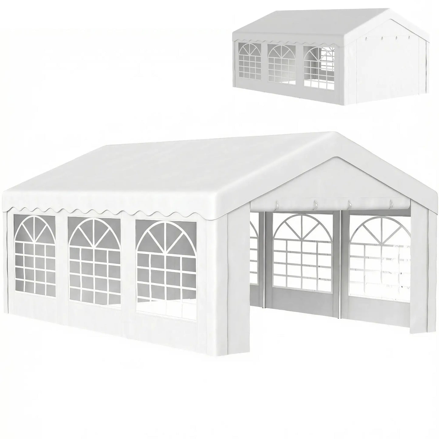 20'x13' Heavy Duty Portable Event Tent, White Canopy Tents at Gallery Canada