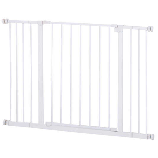 Pressure Fit Dog Gate Pet Barrier for stairs doorway, 29.9''- 42.1'' Width White at Gallery Canada