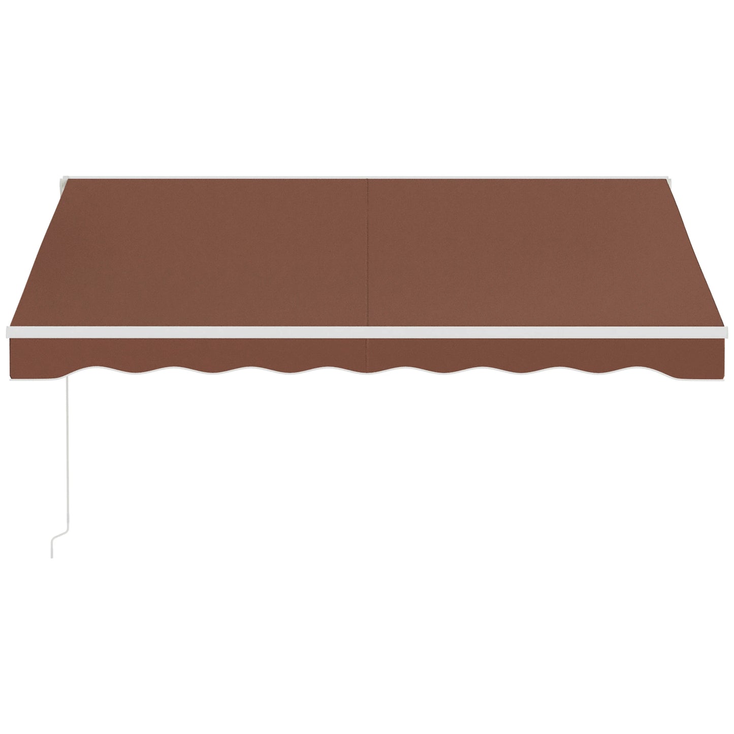 10' x 8' Electric Retractable Awning, Sun Shade Shelter with Remote, Manual Crank, Aluminum Frame Deck Awnings at Gallery Canada