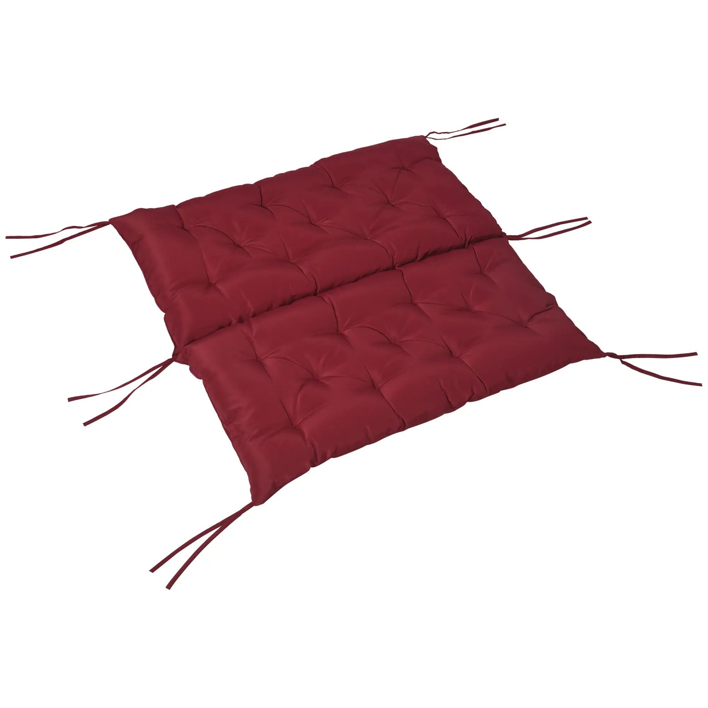 Porch Swing Cushion, Garden Bench Cushion with Backrest, Non-Slip 2-Seater, 39.4" x 38.6", Wine Red Patio Chair Cushions at Gallery Canada