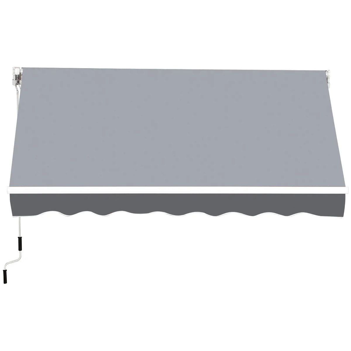 8' X 7' Retractable Patio Awning, Water-Resistant Sunshade Shelter, Gray Deck Awnings at Gallery Canada