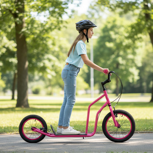 Youth Scooter, Adjustable Handlebar, 16/14-Inch Wheels, Pink Scooters Pink at Gallery Canada