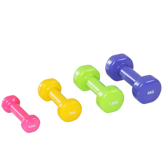 22lbs. Colorful Dumbbell Weights Set Home Exercising Toning w/ Carry Case PU Cover Premium Weight Lifting Home Gym - Gallery Canada