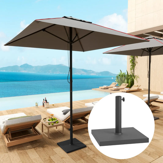 40 Lbs Concrete Umbrella Base, 1.5"/1.9", Black Umbrella Bases Black at Gallery Canada