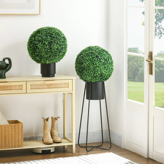 Artificial Tree Boxwood Topiary Balls, 15.7 Inch, 2 Pack
