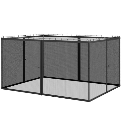 Replacement Mosquito Netting for Gazebo 10' x 13' Black Screen Walls for Canopy with Zippers