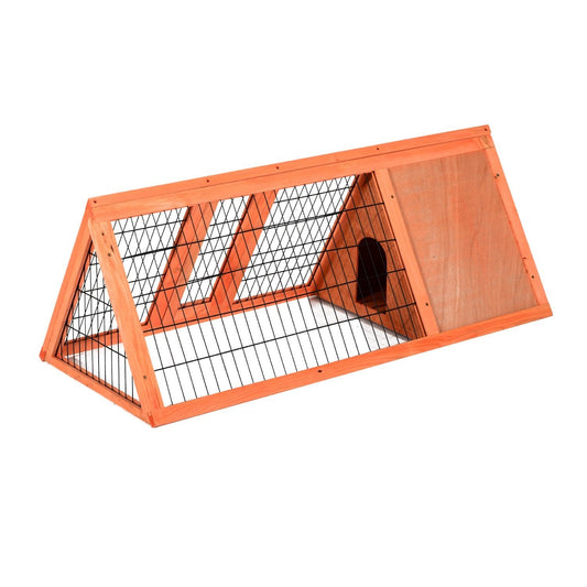 47" Triangular Wooden Rabbit Hutch Bunny Guinea Pig House Small Animal Cage Backyard Garden Habitat - Gallery Canada