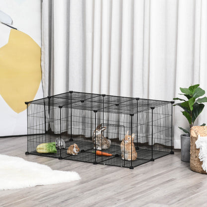Small Animal Cage for Bunny, Guinea Pig, Chinchilla, Hedgehog, Portable Pet Enclosure with Door, 22 Panels at Gallery Canada