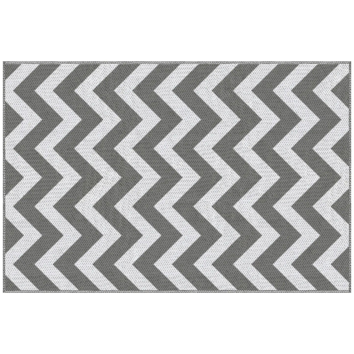 Reversible Outdoor RV Rug, 4' x 6', Patio Floor Mat, Grey & White Garden Decor at Gallery Canada