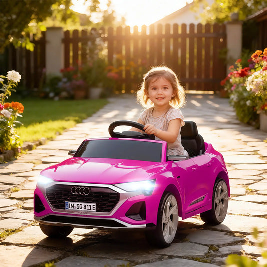 12V Kids Electric Car, Audi Q8 etron Sportback, Remote Control, Pink Electric Toy Cars Pink at Gallery Canada