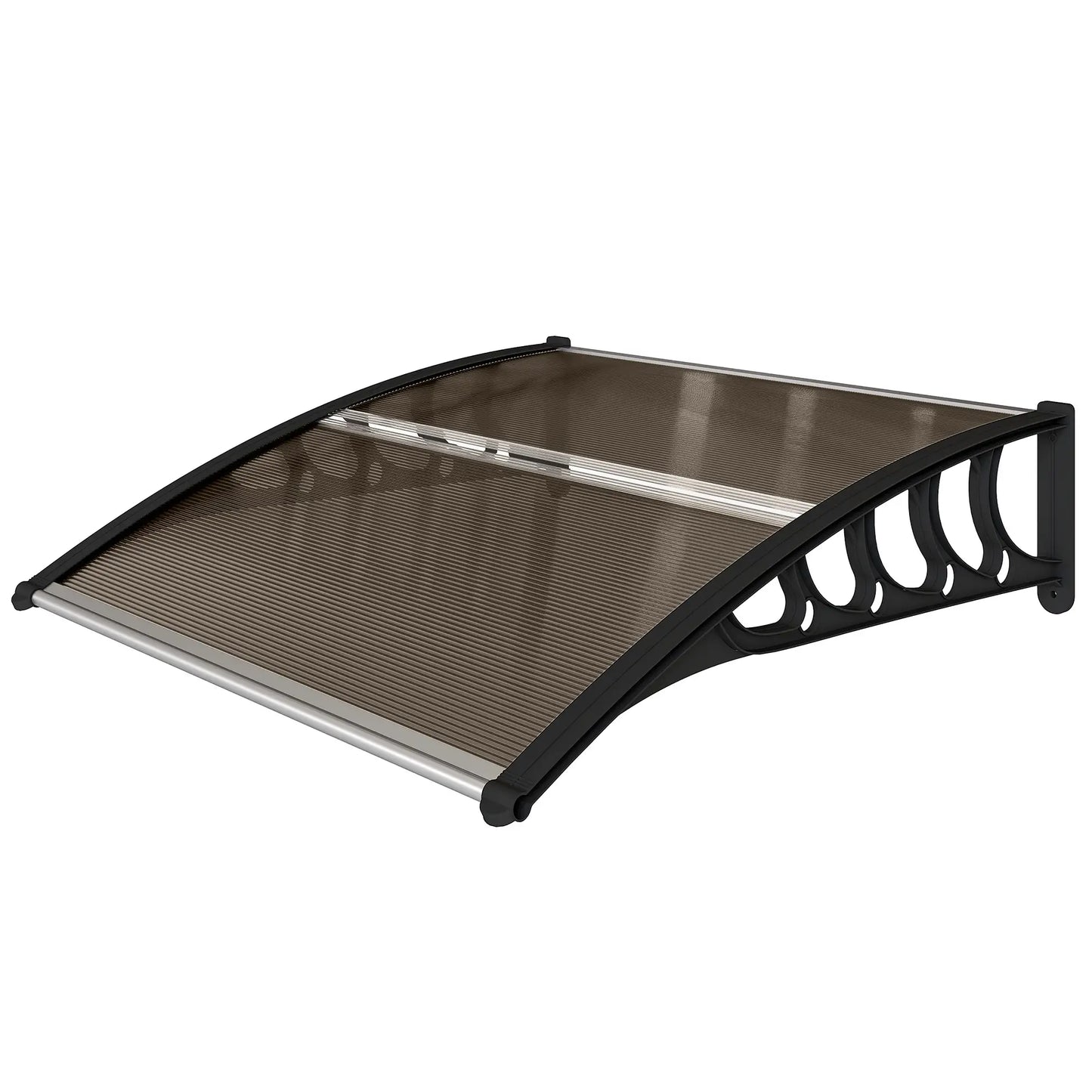40.6" x 38" Polycarbonate Awning Door Canopy, UV Protection, Brown Door Awnings at Gallery Canada