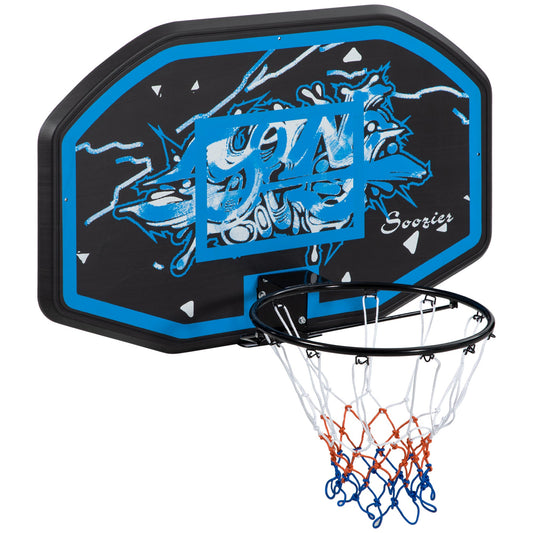 Wall Mounted Basketball Hoop, 43" x 28" Backboard, Mini Basketball Hoop, Over the Door Basketball Hoop with for Kids and Adults, Outdoors and Indoors Use - Gallery Canada