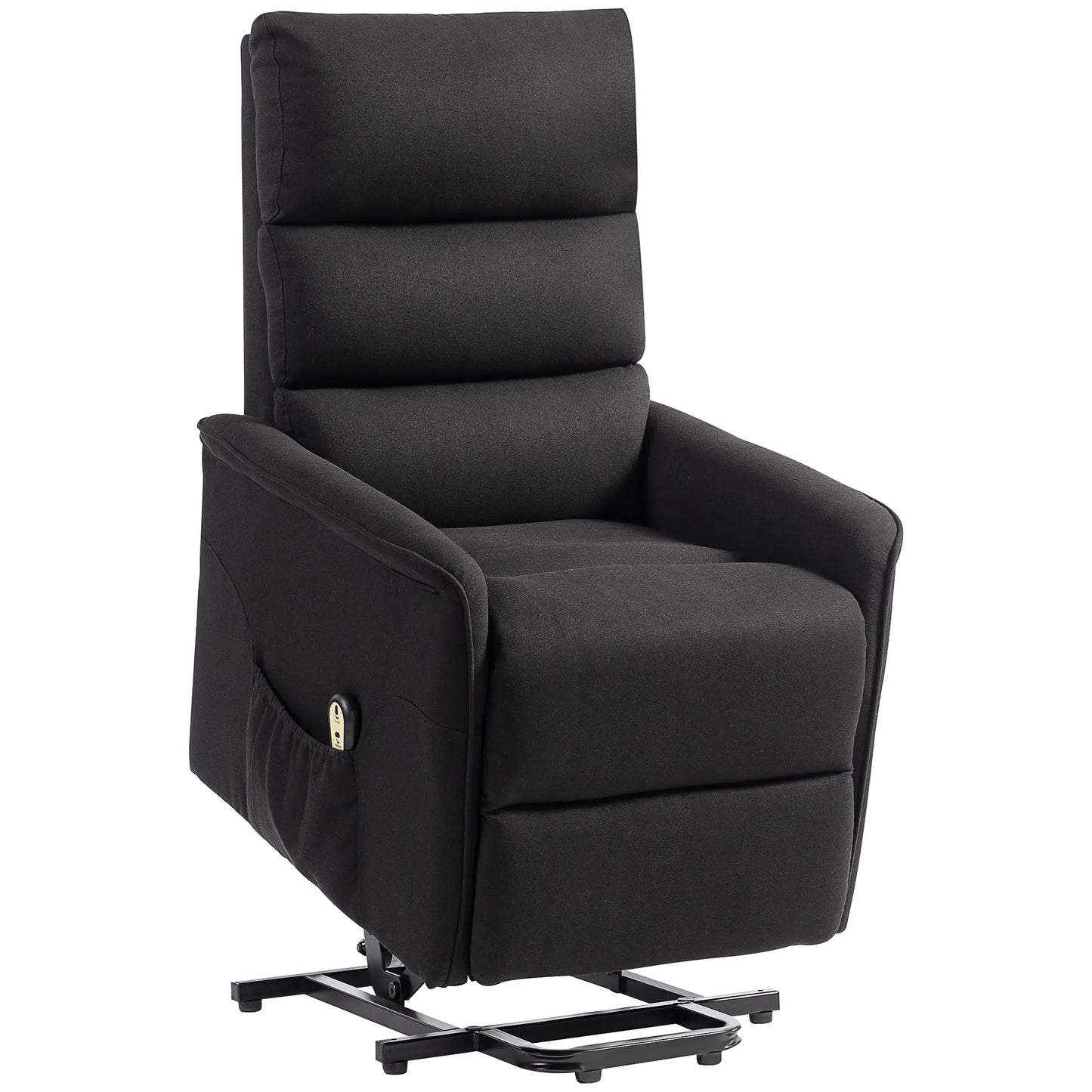Power Lift Chair Recliner, Remote Control, Side Pockets, Black Sofas & Reclining Chairs at Gallery Canada