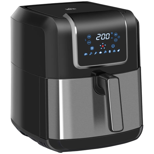 Air Fryer, 1700W 6.9 Quart Air Fryers Oven with Digital Display, 360° Air Circulation, Adjustable Temperature, Timer, Nonstick Basket for Oil Less or Low Fat Cooking, Black - Gallery Canada