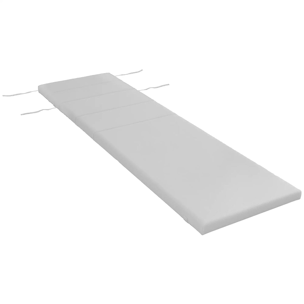 Patio Chaise Lounge Chair Cushion, with Headrest and Ties, Light Grey Patio Chair Cushions at Gallery Canada