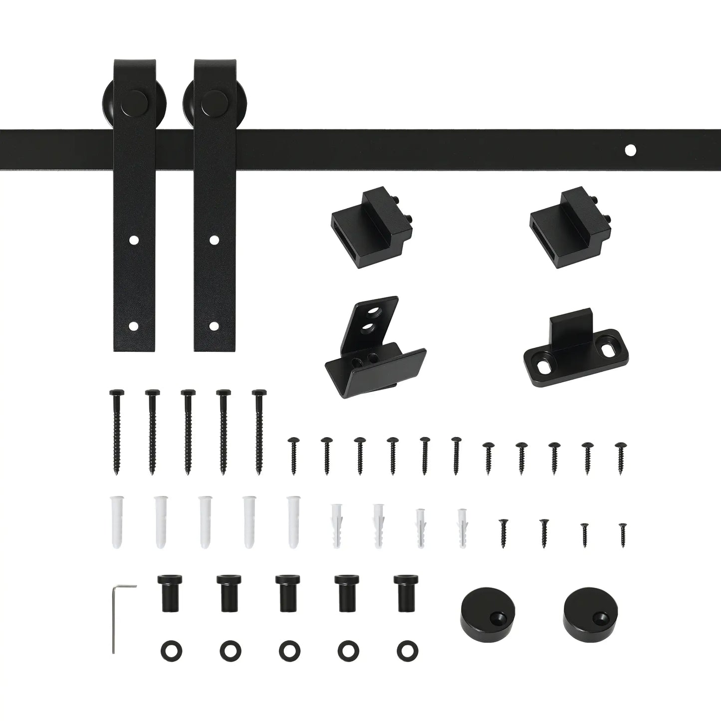 6FT Mini Barn Door Hardware Kit, 19.7" Wide Door, Black Door Hardware at Gallery Canada