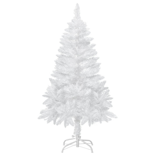 4ft Artificial Christmas Tree with Pine Realistic Branches, Auto Open, for Indoor Decoration, White at Gallery Canada